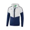 Erima Trainingsjacke Squad Tracktop Jacke Mit Kapuze Weiss/navy/grau Herren