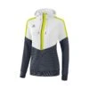 Erima Hoodie Squad Weiß/grau/lime Damen