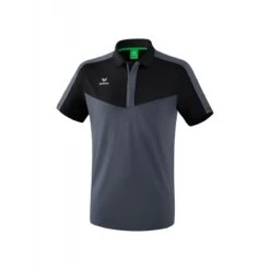 Erima Sport-Polo Squad (100% Polyester) Schwarz/grau Herren