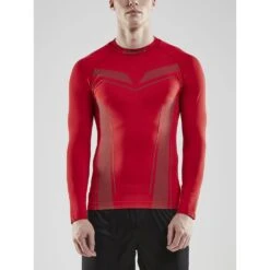 Craft Langarmshirt Pro Control Seamless (nahtlos) Unterwäsche Rot Herren