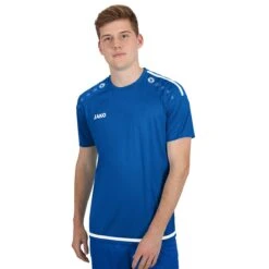 JAKO Sport-Tshirt Trikot Striker 2.0 KA (100% Polyester Keep Dry) Royalblau/weiss Herren