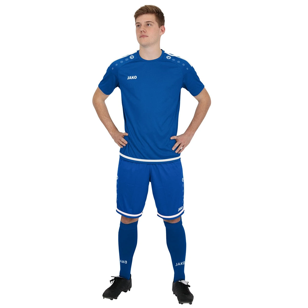 JAKO Sport-Tshirt Trikot Striker 2.0 KA (100% Polyester Keep Dry) Royalblau/weiss Herren 6 JAKO Sport-Tshirt Trikot Striker 2.0 KA (100% Polyester Keep Dry) Royalblau/weiss Herren – Bild 6