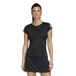 ADIDAS PERFORMANCE Adidas Tennis-Shirt Club 3 Stripes Schwarz Damen
