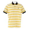 Australian Freizeit-Polo Piquet Stripe Weiss/gelb Herren