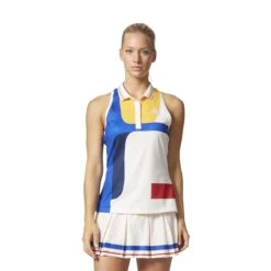 ADIDAS PERFORMANCE Adidas Tank NY Colorblock Weiss/blau/gelb Damen