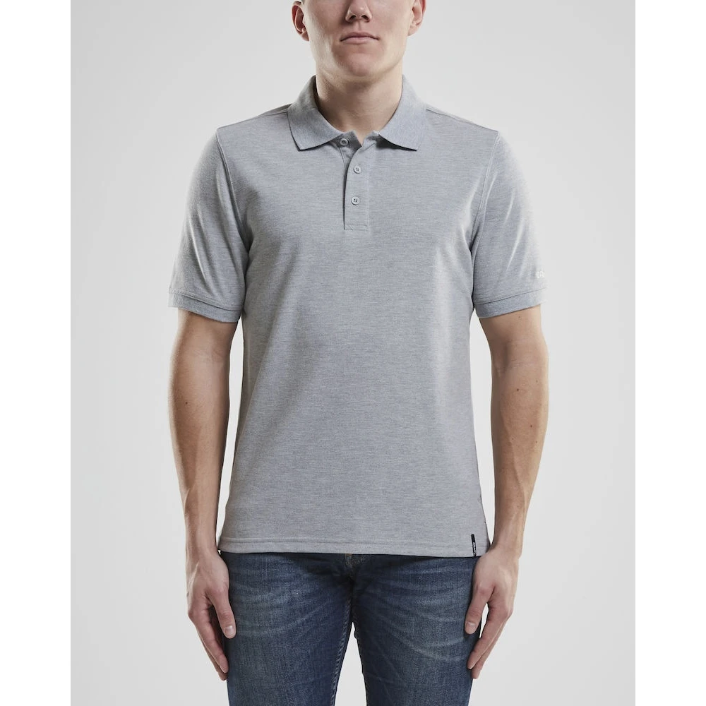 Craft Polo Casual Pique Hellgrau Herren 2 Craft Polo Casual Pique Hellgrau Herren – Bild 2
