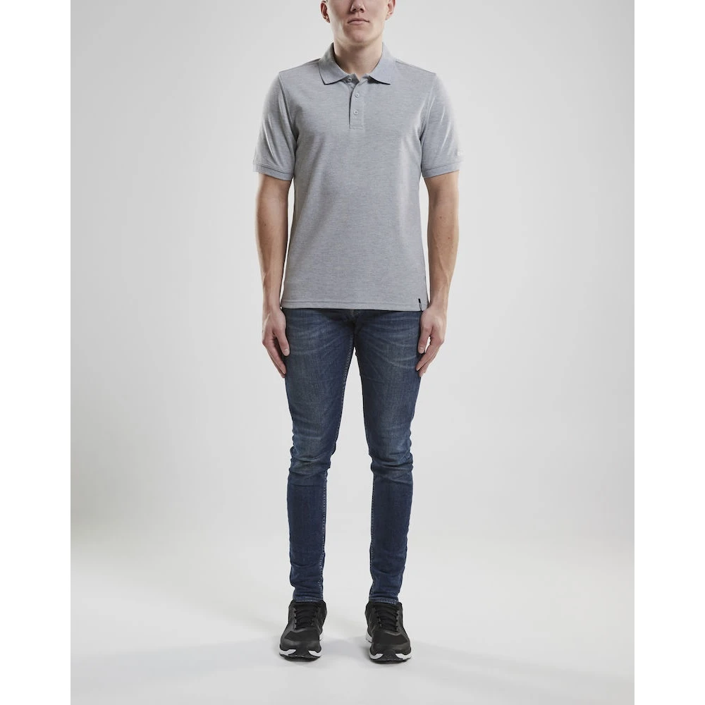 Craft Polo Casual Pique Hellgrau Herren 4 Craft Polo Casual Pique Hellgrau Herren – Bild 4