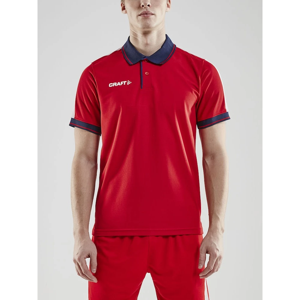 Craft Sport-Polo Pro Control (100% Polyester) Rot/navy Herren 1 Craft Sport-Polo Pro Control (100% Polyester) Rot/navy Herren