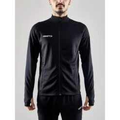Craft Trainingsjacke Evolve Full Zip - Strapazierfähige Mid-Layer-Jacke Aus Stretchmaterial - Schwarz Herren