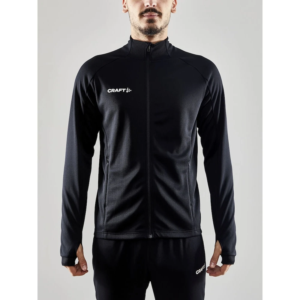 Craft Trainingsjacke Evolve Full Zip - Strapazierfähige Mid-Layer-Jacke Aus Stretchmaterial - Schwarz Herren 1 Craft Trainingsjacke Evolve Full Zip - Strapazierfähige Mid-Layer-Jacke Aus Stretchmaterial - Schwarz Herren