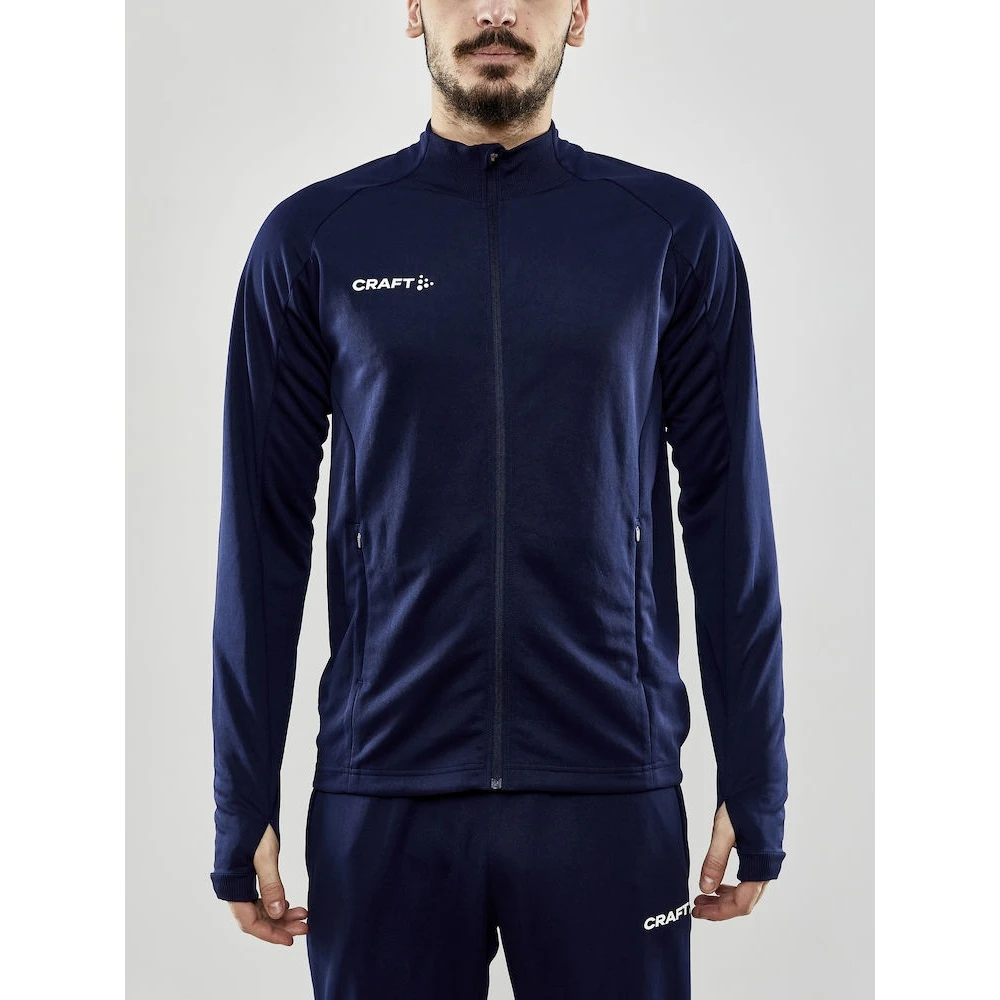 Craft Trainingsjacke Evolve Full Zip - Strapazierfähige Mid-Layer-Jacke Aus Stretchmaterial - Navyblau Herren 1 Craft Trainingsjacke Evolve Full Zip - Strapazierfähige Mid-Layer-Jacke Aus Stretchmaterial - Navyblau Herren