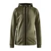 Craft Kapuzenjacke ADV Unify (funktionelles Recyclingpolyester) Khakigrün Damen
