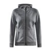 Craft Kapuzenpullover Core Soul Full Zip Hood (weiches Material, Mit Reißverschlusstaschen) Dunkelgrau Damen