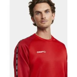 Craft Sport-Langarmshirt Squad 2.0 Crew Neck (rec. Polyester, Optimale Bewegungsfreiheit) Rot Herren -Tennis Meister Craft Langarmshirt Squad 2 0 CrewNeck 1912734 430476 4 1000x1000 1