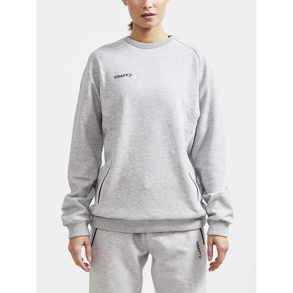 Craft Sweatshirt Core Soul Crew (komfortable Passform, Front-Reißverschluss) Hellgrau Damen 1 Craft Sweatshirt Core Soul Crew (komfortable Passform, Front-Reißverschluss) Hellgrau Damen