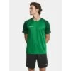 Craft Sport-Tshirt Squad 2.0 Contrast Jersey (hohe Elastizität, Bequeme Passform) Grün Herren