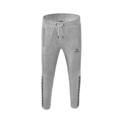 Erima Jogginghose Essential Team Sweathose (weicher Baumwollmix, Reißverschlusstaschen) Hellgrau Herren