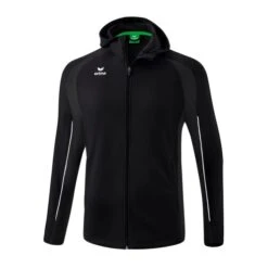 Erima Trainingsjacke Liga Star Mit Kapuze (strapazierfähig Und Elastisches Funktionsmaterial) Schwarz/weiss Jungen