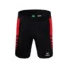 Erima Sport-Hose Six Wings Worker Shorts Kurz (100% Polyester, Ohne Innenslip, Bequem) Schwarz/rot Jungen