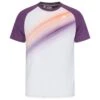 Head Tennis-Tshirt Performance 2023 (Moisture Transfer Microfiber Technologie) Violett/weiss Herren