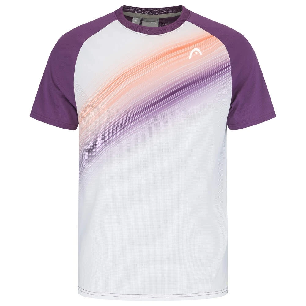 Head Tennis-Tshirt Performance 2023 (Moisture Transfer Microfiber Technologie) Violett/weiss Herren 1 Head Tennis-Tshirt Performance 2023 (Moisture Transfer Microfiber Technologie) Violett/weiss Herren