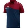 JAKO Sport-Polo Competition 2.0 (100% Polyester) Marineblau/dunkelrot Herren