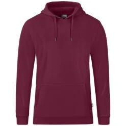 JAKO Freizeit Kapuzenpullover Hoodie Organic (Bio-Baumwolle) Weinrot Jungen