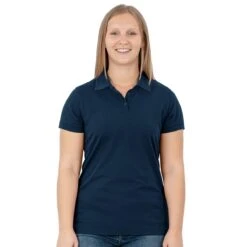JAKO Freizeit-Polo Doubletex (Polyester/Baumwolle) Marineblau Damen