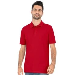 JAKO Sport-Polo Organic Stretch (Bio-Baumwolle) Rot Herren