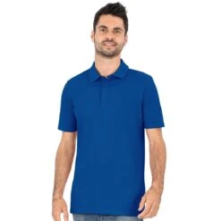 JAKO Sport-Polo Organic Stretch (Bio-Baumwolle) Royalblau Herren