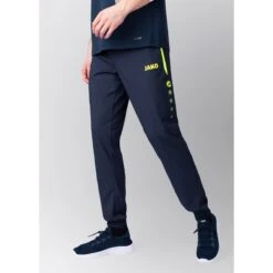 JAKO Präsentationshose Allround (Polyester, Beinabschluss Mit Ripp) Lang Marineblau/gelb Herren