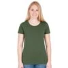 JAKO Freizeit-Shirt Organic Stretch (Bio-Baumwolle) Olivegrün Damen