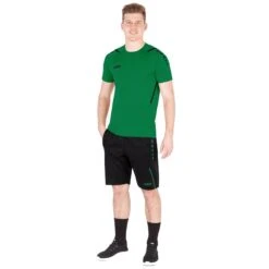 JAKO Trainingshose (Short) Challenge - Double-Stretch-Knit, Seitentaschen Mit Reissverschluss - Schwarz/grün Herren -Tennis Meister JAKO Trainingshose Challenge 8521 813 8 1200x1200 1