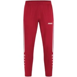JAKO Sport-Freizeithose Power (Stretch-Micro-Twill) Lang Rot/weiss Herren