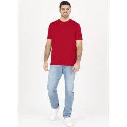 JAKO Freizeit-Tshirt Organic Stretch (Bio-Baumwolle) Rot Herren -Tennis Meister JAKO Tshirt Organic Stretch Herren C6121 100 5 1200x1200 1