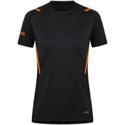 JAKO Sport-Shirt Challenge - Polyester-Stretch-Jersey - Schwarz/orange Damen -Tennis Meister Jako 6121 506 Tshirt challenge damen 4 1200x1200 1