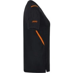 JAKO Sport-Shirt Challenge - Polyester-Stretch-Jersey - Schwarz/orange Damen -Tennis Meister Jako 6121 506 Tshirt challenge damen 7 1200x1200 1