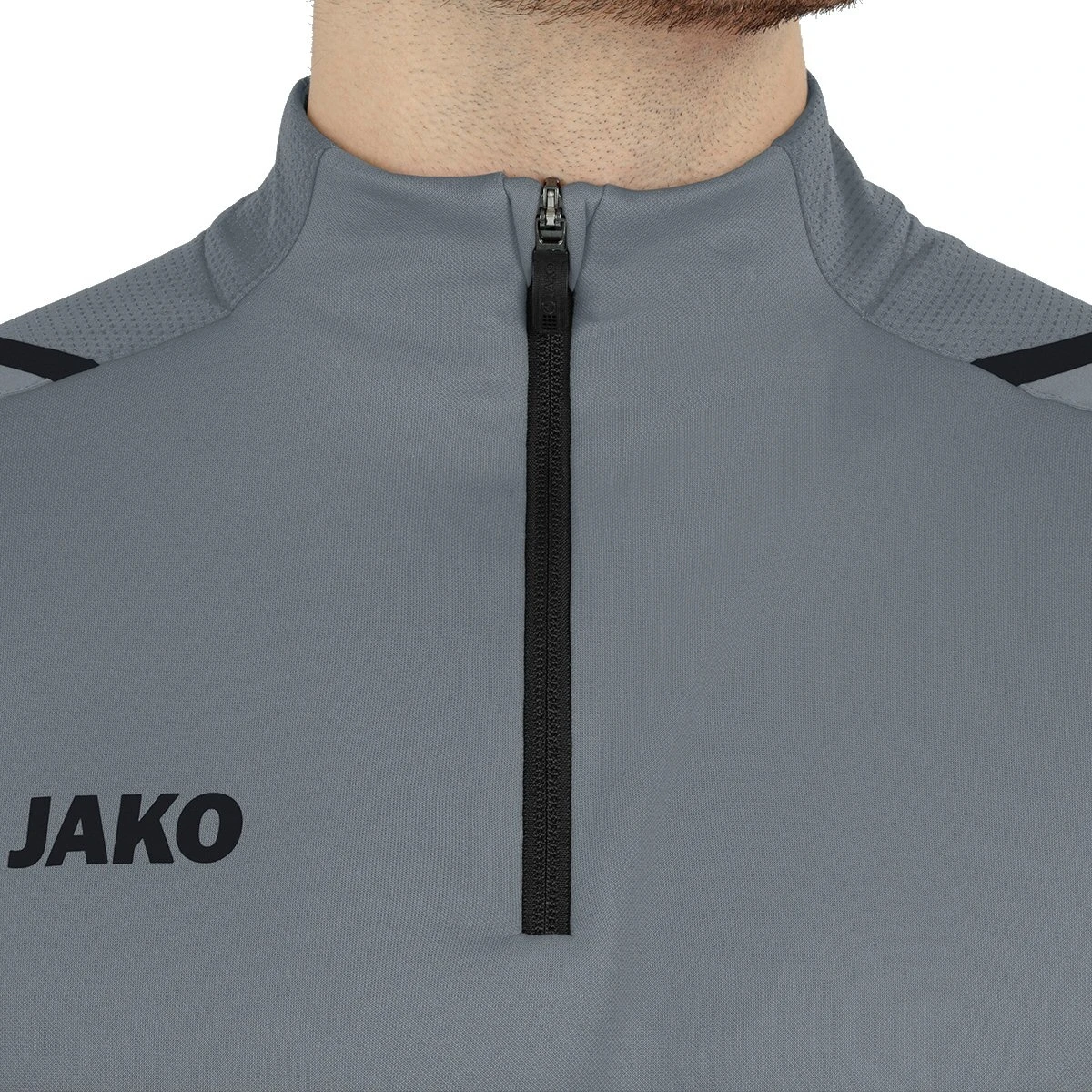 JAKO Langarmshirt Ziptop Challenge - Fleece-Innenseite, Zip-Reissverschluss - Grau Herren 3 JAKO Langarmshirt Ziptop Challenge - Fleece-Innenseite, Zip-Reissverschluss - Grau Herren – Bild 3