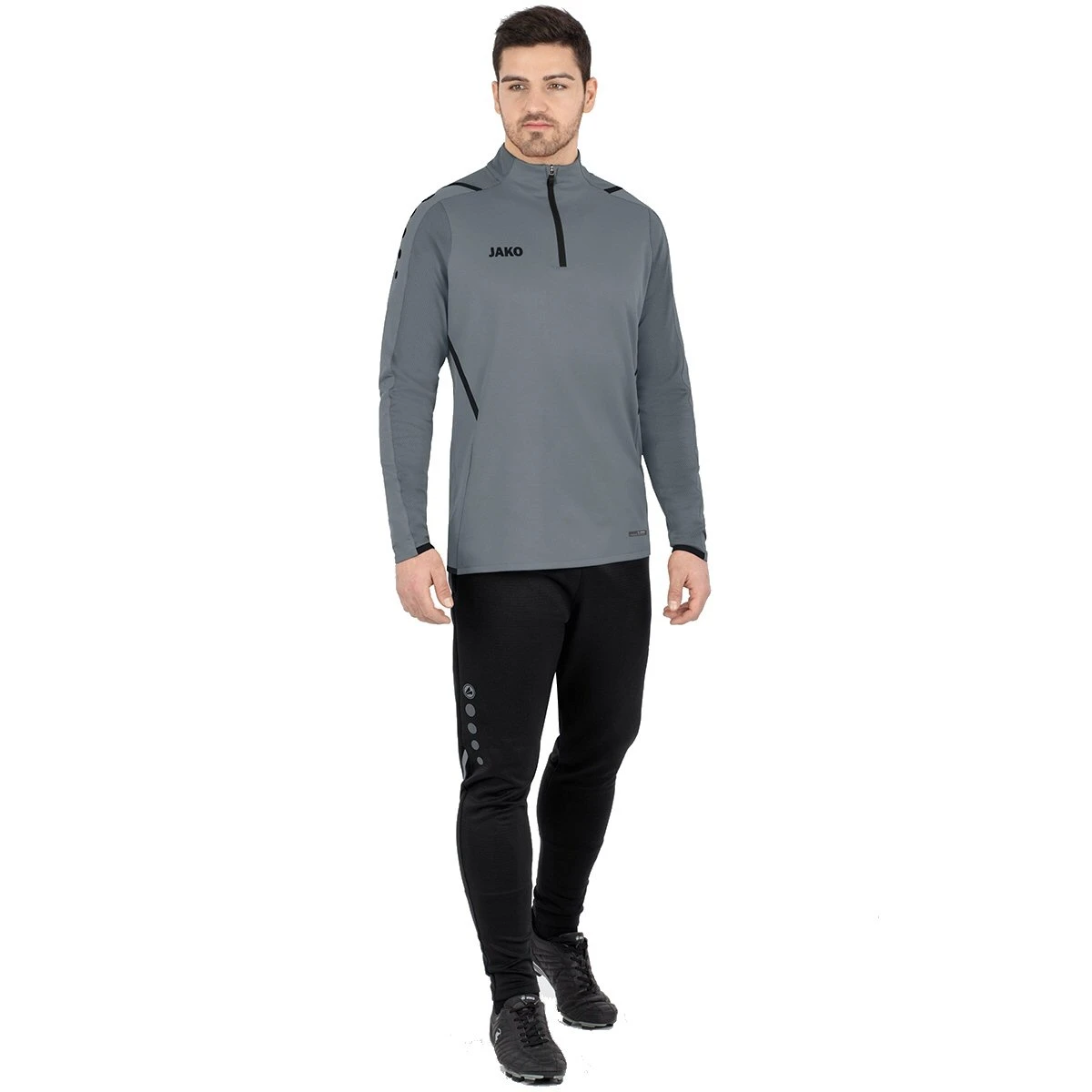 JAKO Langarmshirt Ziptop Challenge - Fleece-Innenseite, Zip-Reissverschluss - Grau Herren 6 JAKO Langarmshirt Ziptop Challenge - Fleece-Innenseite, Zip-Reissverschluss - Grau Herren – Bild 6