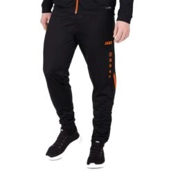 JAKO Trainingshose (Polyesterhose) Challenge (100% Polyester) Lang Schwarz/orange Herren