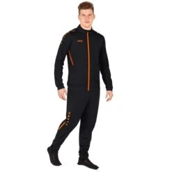 JAKO Trainingshose (Polyesterhose) Challenge (100% Polyester) Lang Schwarz/orange Herren -Tennis Meister Jako Trainighose Challenge Herren 9221 807 5 1200x1200 1
