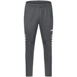 JAKO Trainingshose Pant Challenge (Double-Stretch-Knit, Atmungsaktiv, Hoher Tragekomfort) Lang Anthrazit/weiss Kinder