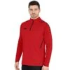 JAKO Langarmshirt Ziptop Challenge - Fleece-Innenseite, Zip-Reissverschluss - Rot Herren