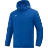 JAKO Hybrid-Stadionjacke Team (wasserabweisend, Wärmeisolation) Mit Kapuze Royalblau Herren