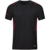 JAKO Sport-Tshirt Challenge - Polyester-Stretch-Jersey Schwarz/rot Jungen