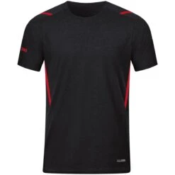JAKO Sport-Tshirt Challenge - Polyester-Stretch-Jersey Schwarz/rot Jungen