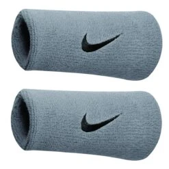 Nike Schweissband Swoosh Jumbo (74% Baumwolle) Silbergrau - 2 Stück