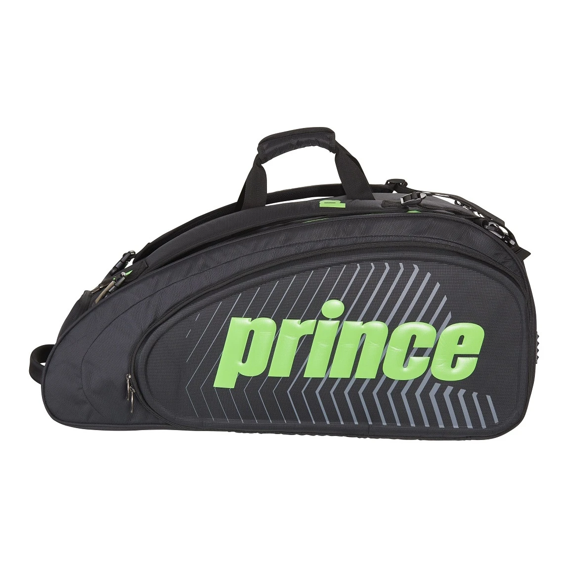 Prince Racketbag (Schlägertasche) Tour Slam Schwarz/grün 12er 2 Prince Racketbag (Schlägertasche) Tour Slam Schwarz/grün 12er – Bild 2