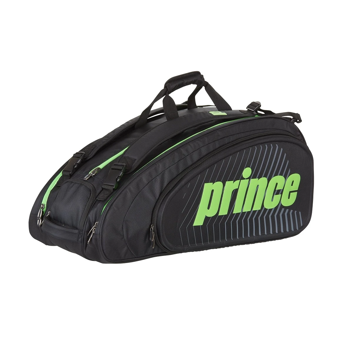 Prince Racketbag (Schlägertasche) Tour Slam Schwarz/grün 12er 5 Prince Racketbag (Schlägertasche) Tour Slam Schwarz/grün 12er – Bild 5