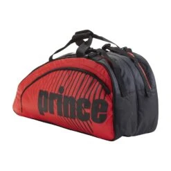 Prince Tennis-Racketbag (Schlägertasche, 2 Hauptfächer) Tour Future 6er Rot/schwarz